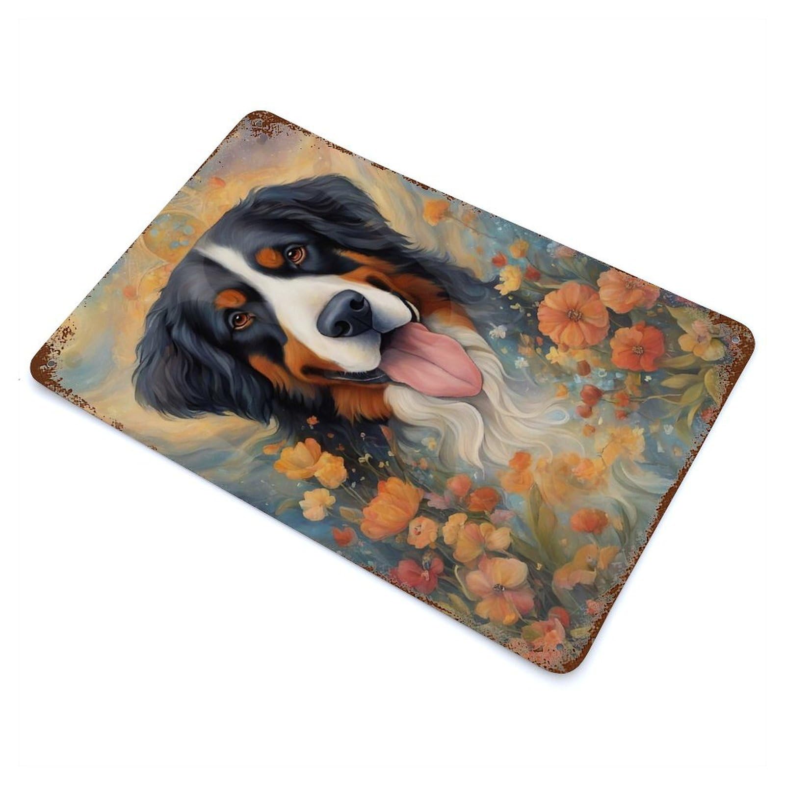 Dog000122 Rusty Metal Tin Sign 11.8"x7.9", Farmhouse Wall Decor for Farmhouse, Kitchen And Entryway Decor