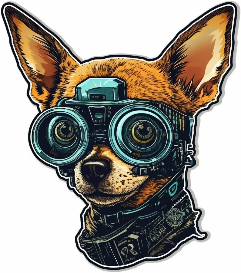 Yoonek Graphics Chihuahua Dog Vinyl Decal Sticker for Car, Laptop, Tumbler, More. #003676 image 5