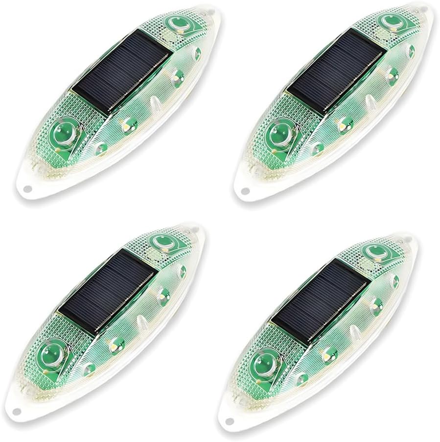 Aolyty Solar Strobe Warning Light Outdoor, Bright Solar Safety Flashing ...