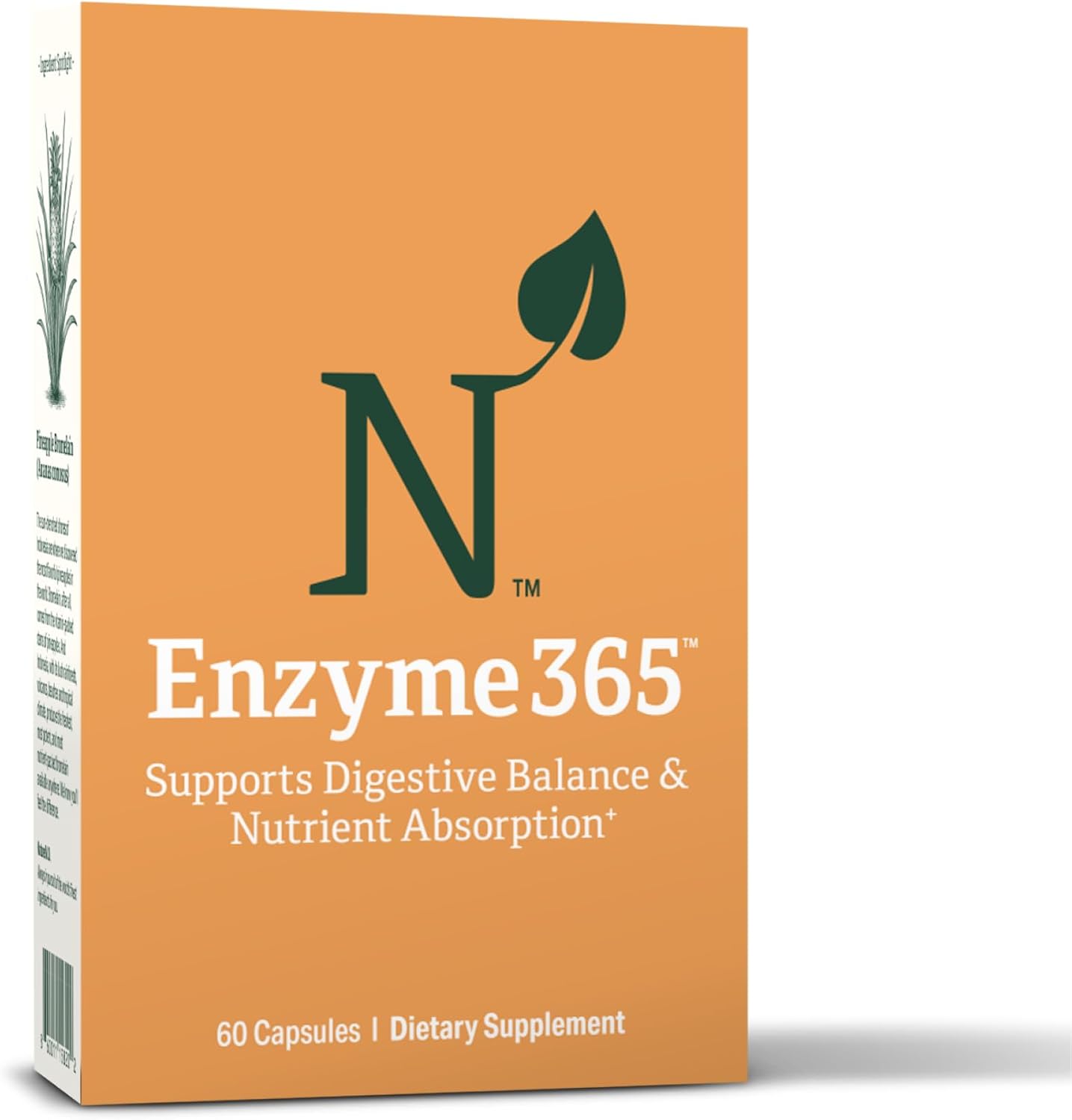 Enzyme 365 Advanced Digestive Enzymes Supplement with 17 Enzymes & Soothing Herbs | Supports Digestion, Reduces Bloating & Gas, Boosts Nutrient Absorption & Energy | 30 Servings