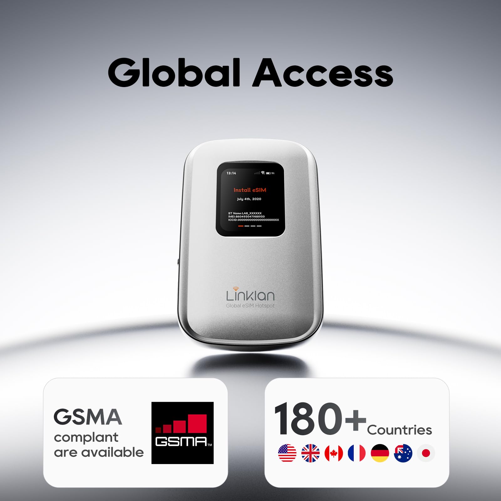 Amazon.com: eSIM Global WiFi Hotspot, 16-Device 4G LTE for 180+