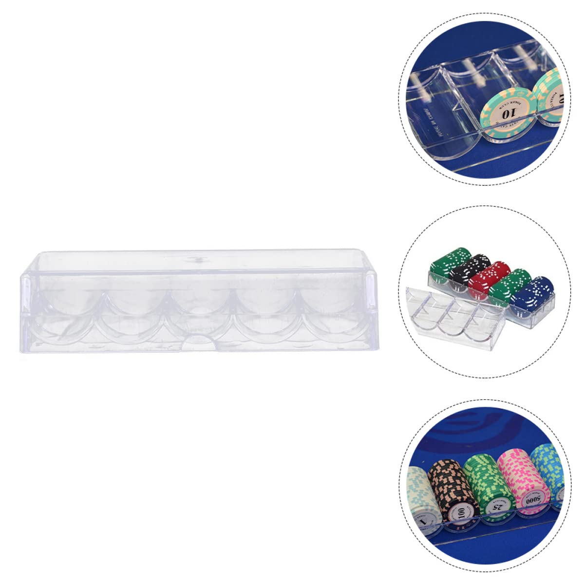Cabilock 3 STK Chip-Rack Herausfordernde Münzanzeige Halter Für Spielchips Chipträger Jetons Behälter Für Sammelbehälter Für Münzen -chip-Fach Esstisch Cd Acryl