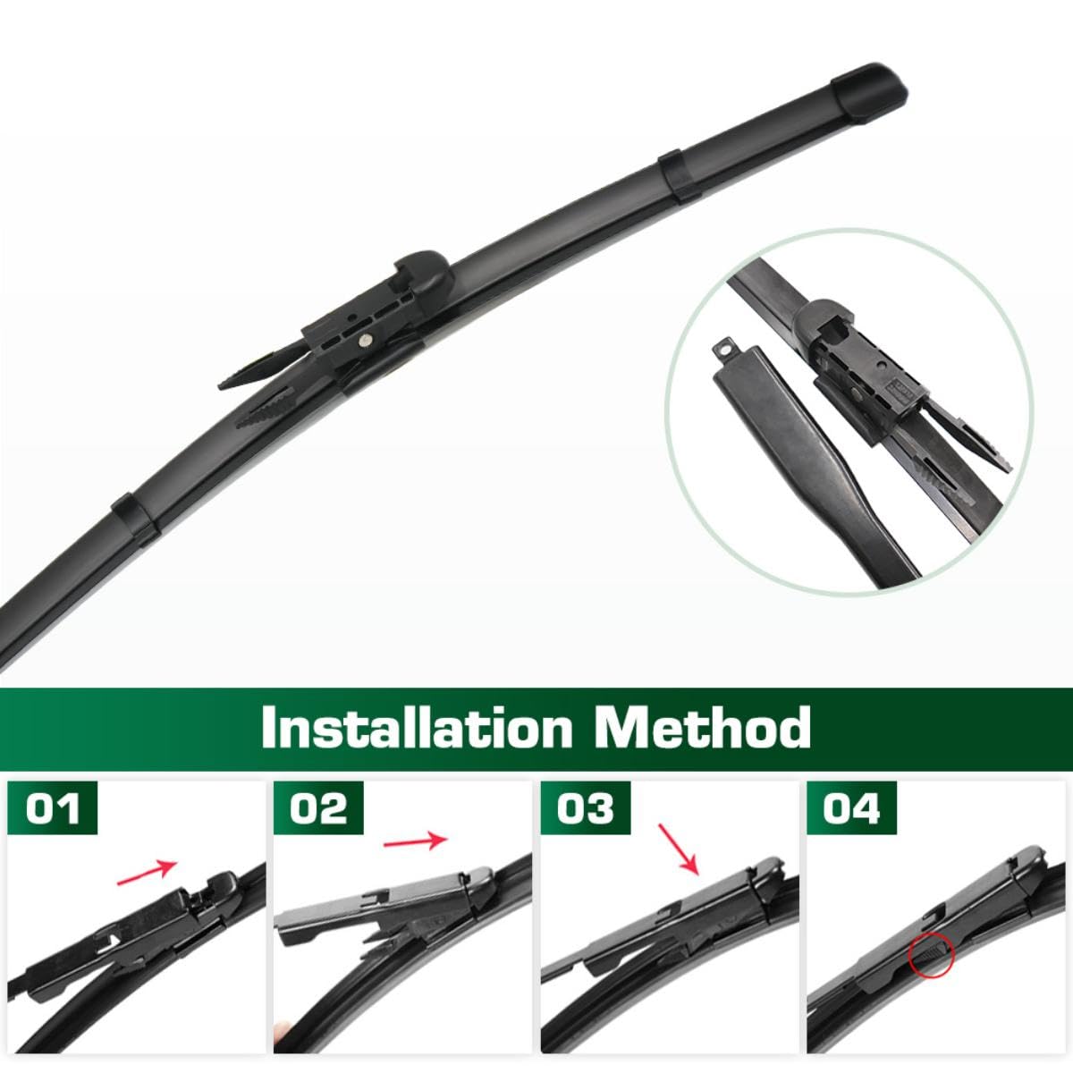 Balais D’essuie-glace Avant Pour BMW Série 4 F32/F33/F36 (2013-2017) – 24+18 Pouces – Silencieux Et Sans Traces - 11