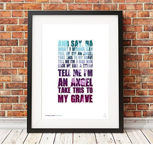 MY CHEMICAL ROMANCE Gerard Way MCR - House Of Wolves - A3 typography poster art limited edition print