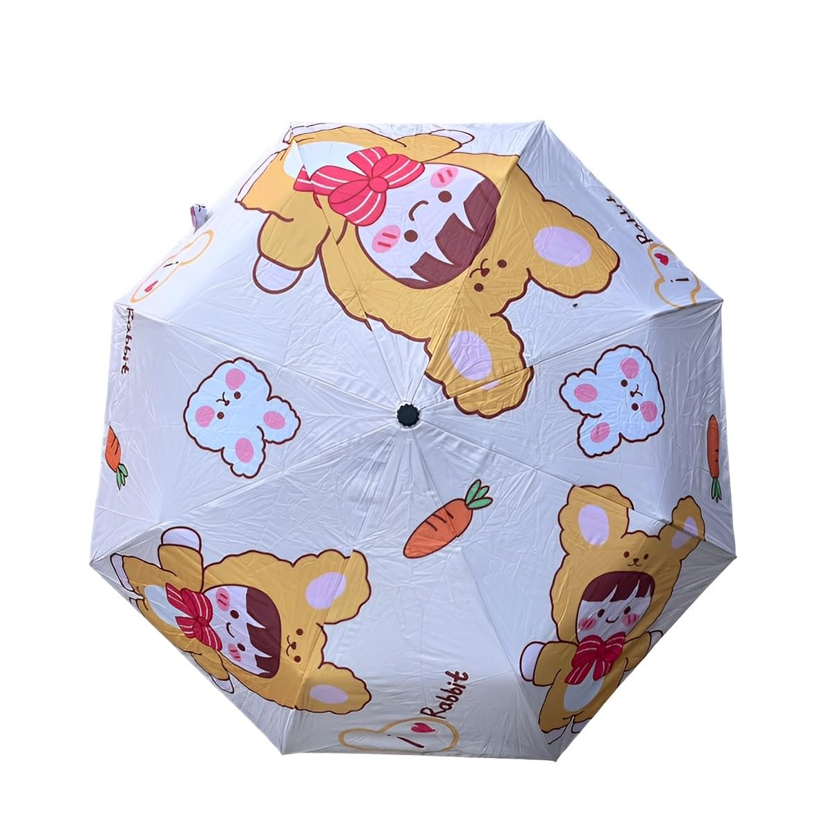 Cute Digital Cartoon Printed One Touch Open & Close Fully Automatic Umbrella with Colorful Cover Fancy Sunny and Rainy Use Non-Slip Rotatable Hook Handle Foldable Umbrella for Kids and Adults-image-27