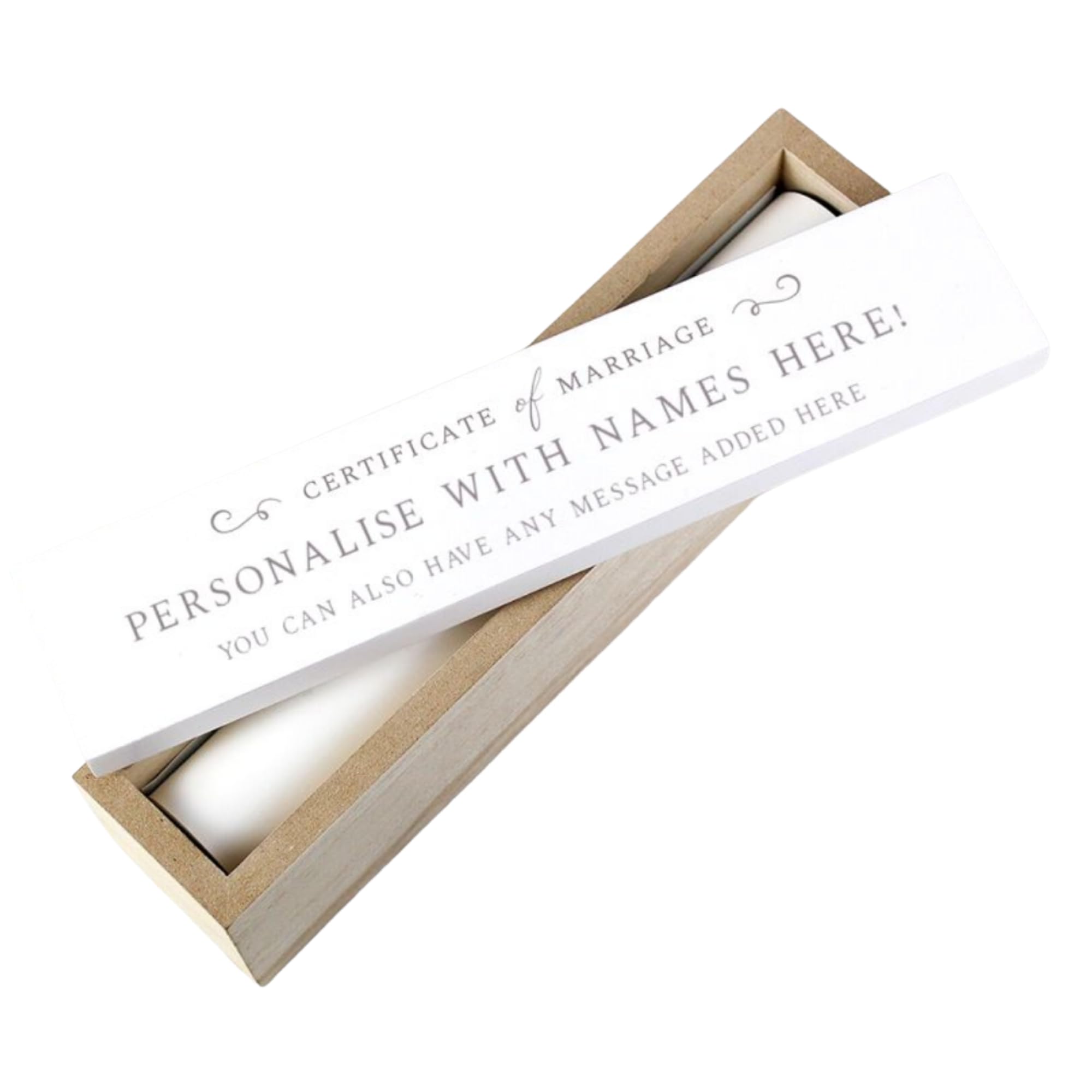 CalEli Gifts Wedding Certificate Holder. Personalised Wedding Certificate Holder
