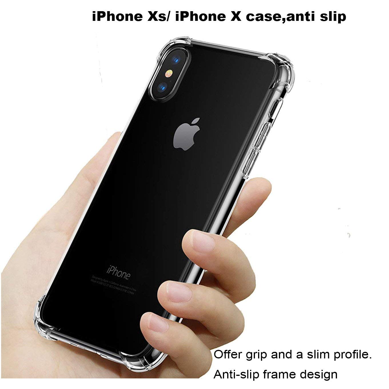 CaseHQ Designed Gold Clear Case for iPhone Xs/iPhone X. Bumper
