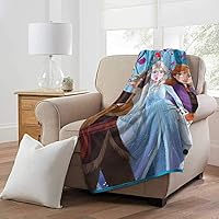 Vista 5 de Northwest Disney Frozen 2 - Manta con diseño de follaje otoñal de Micro Raschel