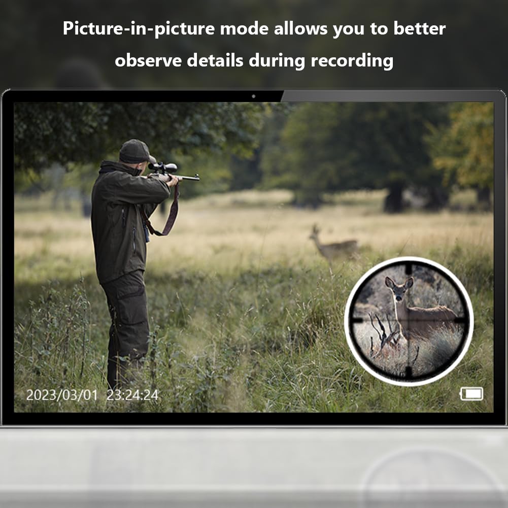 SPOFLYINN 36MP Goggles Day and Night Dual-Purpose Ultra Clear 4K Resolution Full Black 200m Observation Y6B-Black