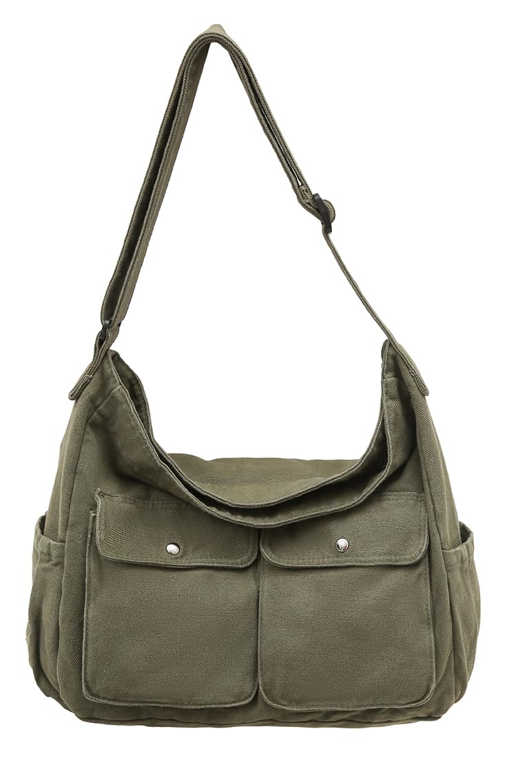 Collsants Messenger Bag Hobo Crossbody Bags for Women Canvas Bag Crossbody Tote Bag Shoulder Bag