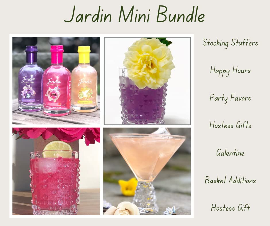Miniatura 2 de JARDIN PREMIUM - Paquete de 3 mezcladores de cóctel sin azúcar, potenciador aromático del espíritu para cócteles y cócteles sin alcohol, jarabe de