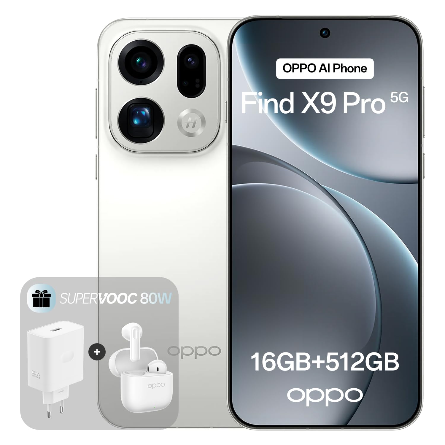 OPPO Find X9 Pro 5G 16+512GB, AI Released Smartphone, 6.78