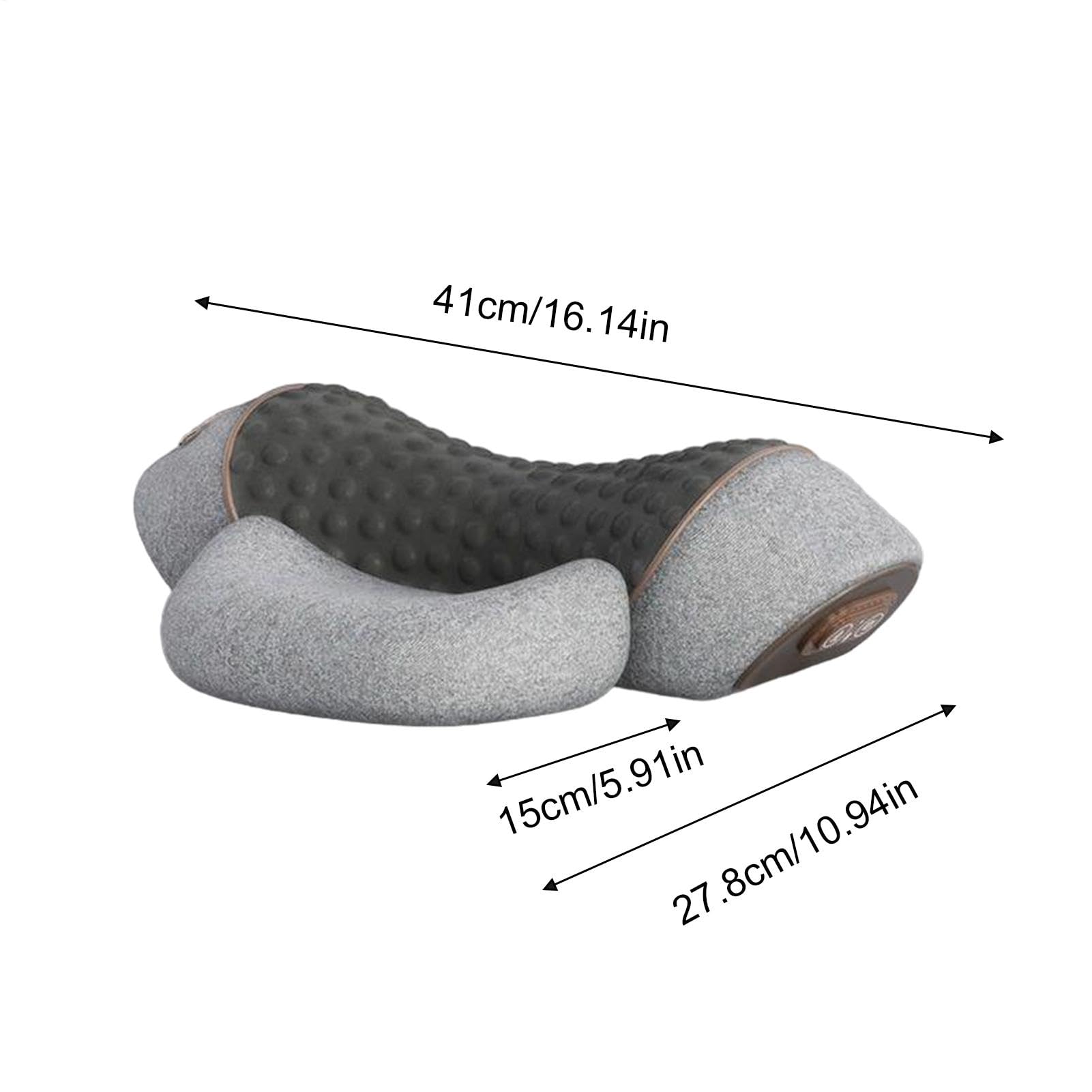 Fisiorest Massaggiatore per Il Collo 3 In1-Massaggiatore per Collo e Spalle-Cuscino Cervicale con Calore e Trazione-Massaggio profondo Rilassamento per Alleviare Dolore Muscolare&Tensione-Aiuta Dormir