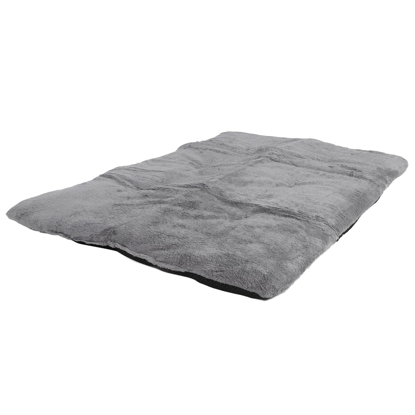 Tappetino Riscaldante per Animali Domestici, Tecnologia Autoriscaldante, Materiale Morbido Peluche, Design Ispessito per Calore Extra, Facile da Pulire, Leggero e (Grigio argento XL)
