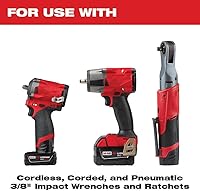 Vista 3 de Compatible con Milwaukee 49-66-6801 Shock Wave 3/8" Impact Duty Socket MM Packout Set - 19 PC, Dimensiones (LxWxH) (in) 16.2 x 9.8 x 2.5