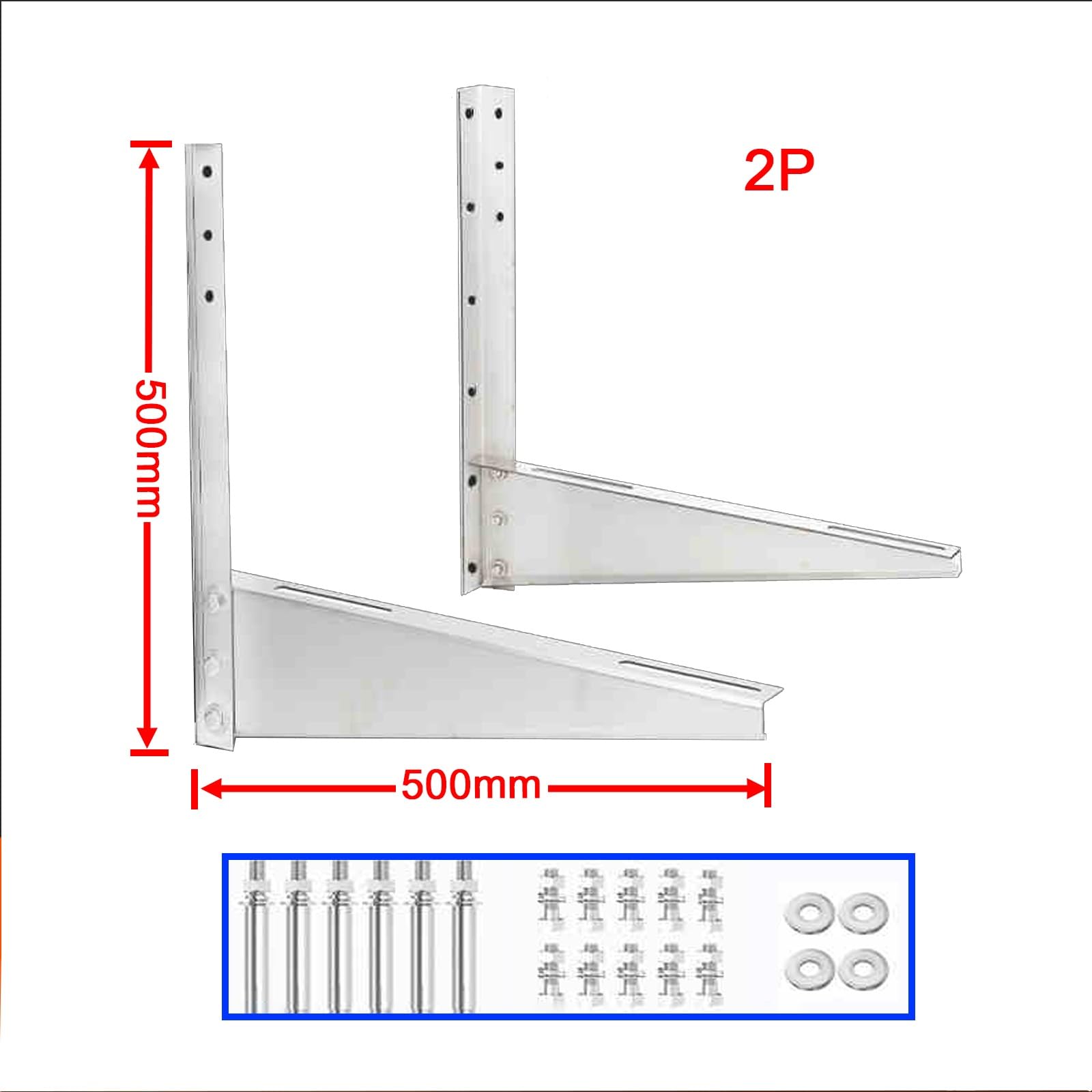 Mini soportes de montaje divididos para aire acondicionado y bombas de calor, ancho ajustable, capacidad de carga de 480 kg, soporte de unidad exterior resistente