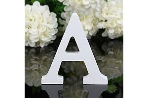 Totoo Decorative White Wooden Letters 12 Inch - A