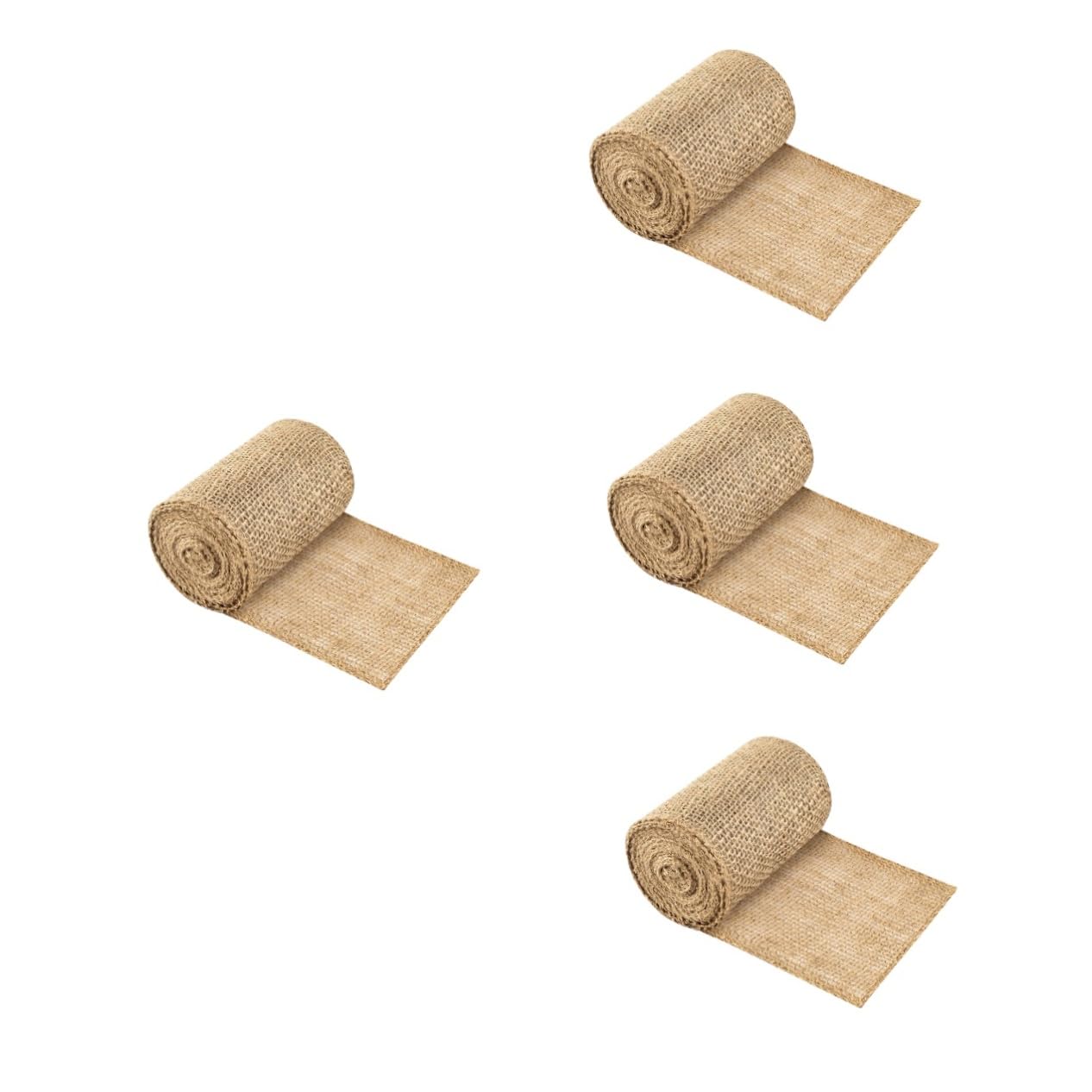 HANABASS 4 Pezzi Protezione per in Juta Traspirante per Giardinaggio per Tronchi D'Albero con Fasce in Juta Naturale per Tronchi D'Albero per