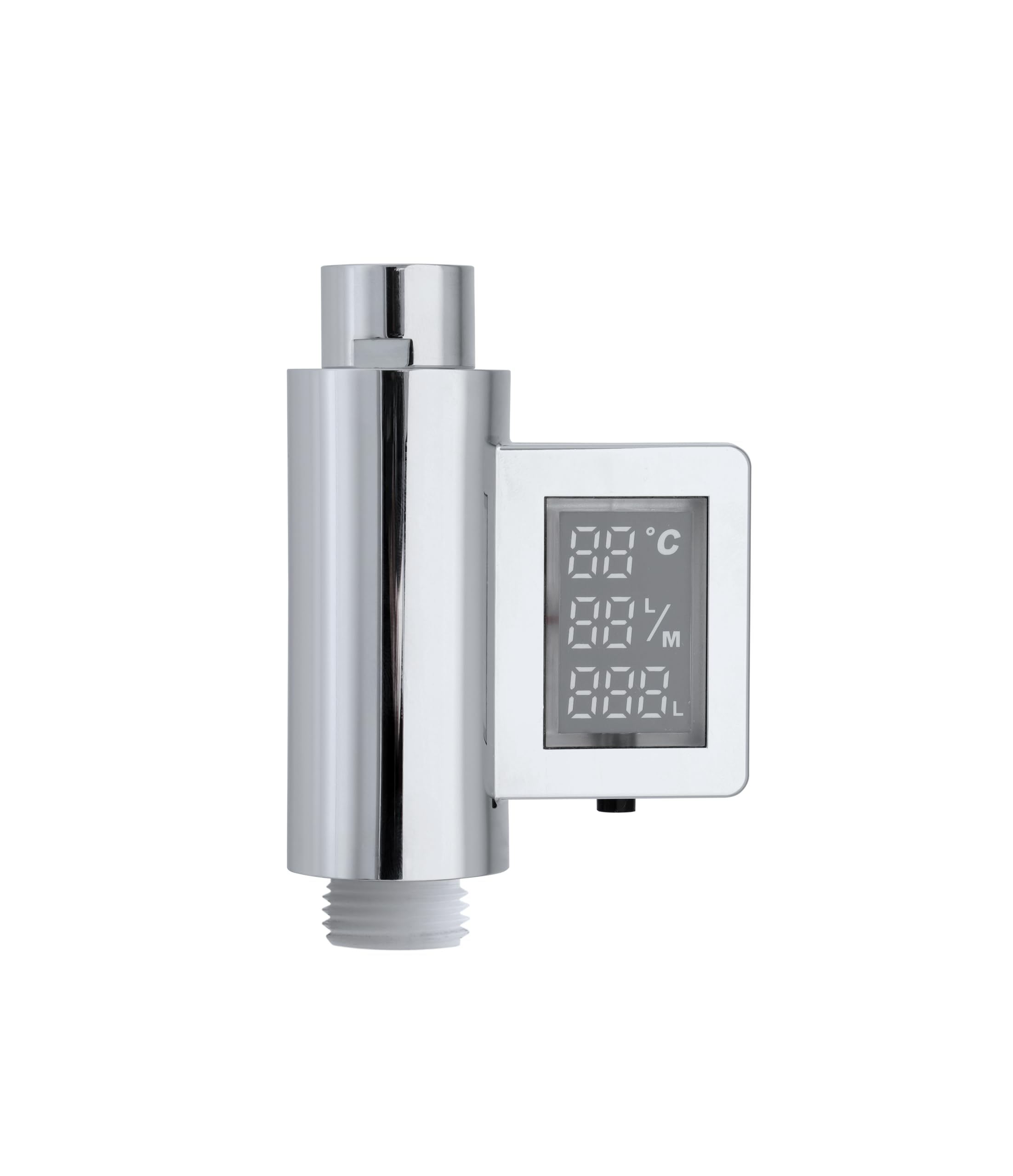 WSPZUCHR2005 Compteur d'eau à affichage LED pour la douche Argenté