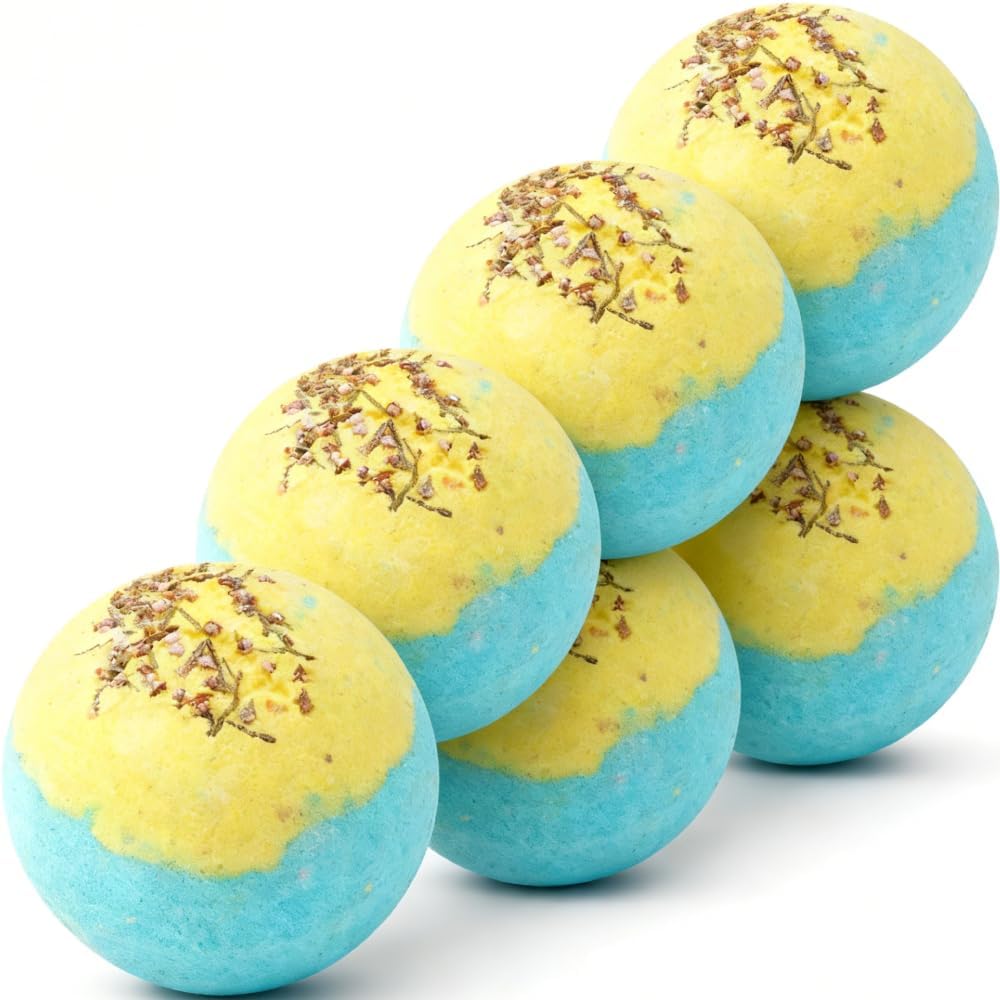 Milk Scented Bath Bomb - YC077, 3.53 oz, Pack of 6 - Perfect for Bubble Spa Bath - Essential Oil Personal Care Bath Gift for Birthday Mothers Day Christmas
