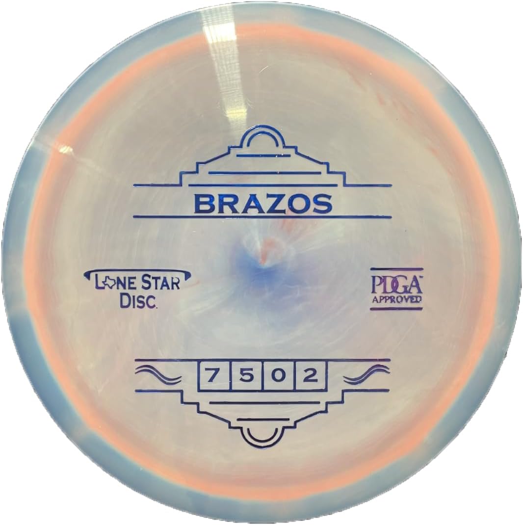 Lone Star Disc Bravo Brazos | Moderately Stable Disc Golf Fairway Driver | Flexible Plastic with Great Grip | Consistent Backhand & Forehand Drives | Colors May Vary