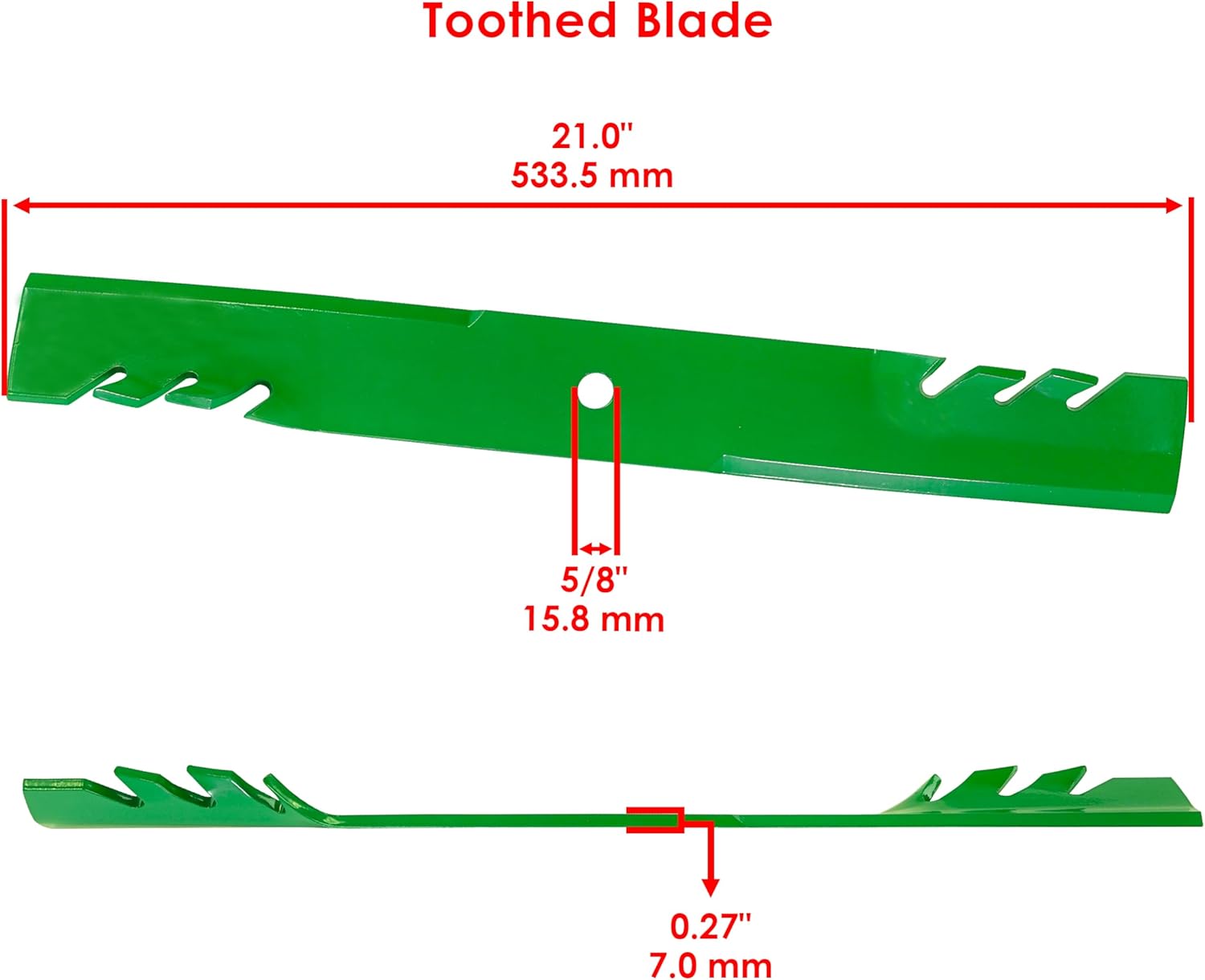 Caltric 61in Deck Gator Blades Compatible with Bad Boy Outlaw/Outlaw Extreme/Outlaw XP 21in Blades 038-6081-00 038608100