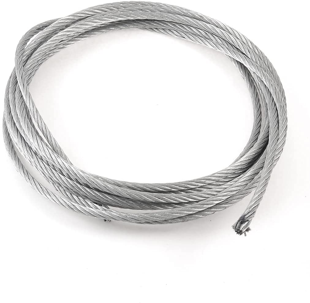 PK 3mm Dia. 10 Mtrs Length Stainless Steel Wire Rope Cable for Hoisting — Amazon image 2