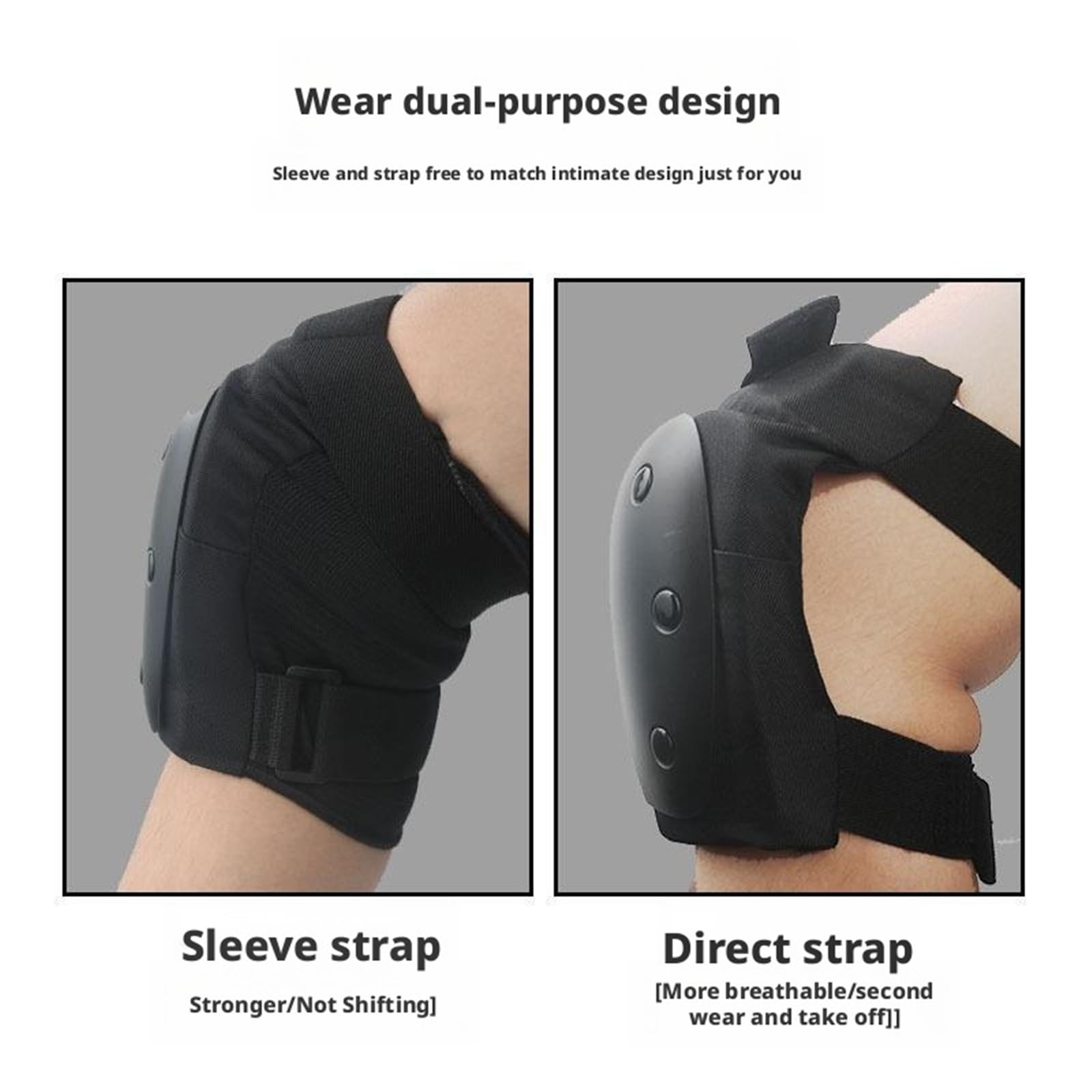 Set di Protezioni Sportive in Materiale Composito a Tre Strati: Ginocchiere, gomitiere e paramani