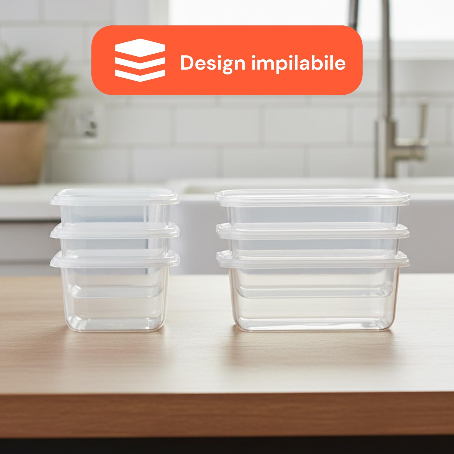 Avilia - Contenitori Ermetici per Alimenti Multimisura Set 24 Pezzi per Frigo e Dispensa, in Plastica PP con Etichette e Penna, Impilabili Salvaspazio per Meal Prep e Conservazione Fresca