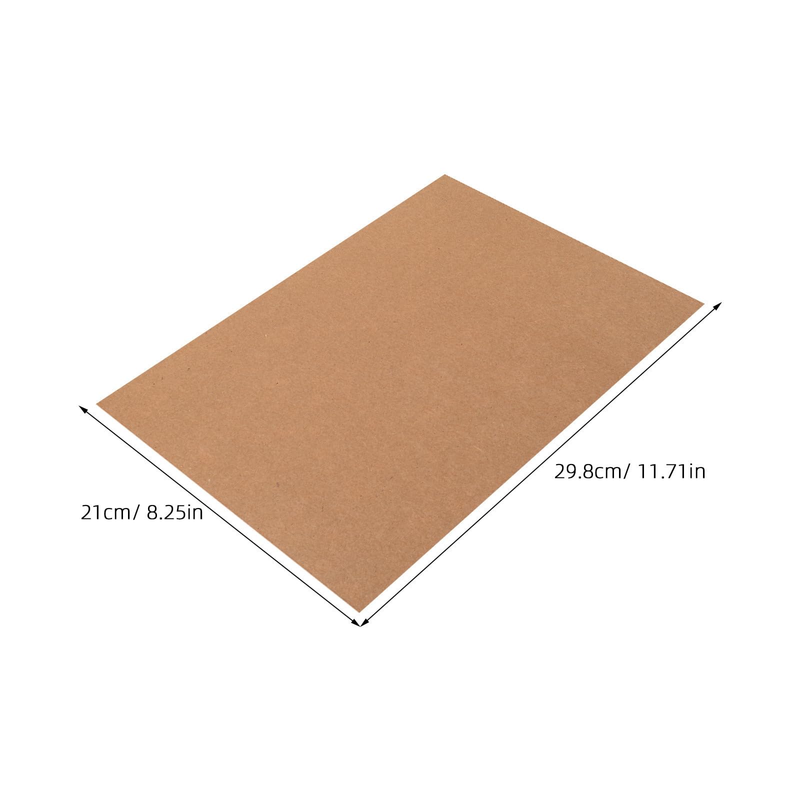 Papel Kraft Marrón para Manualidades y Arte, 100 Piezas, 200g, Fácil de Cortar y Segura para Uso en Oficina y Proyectos DIY
