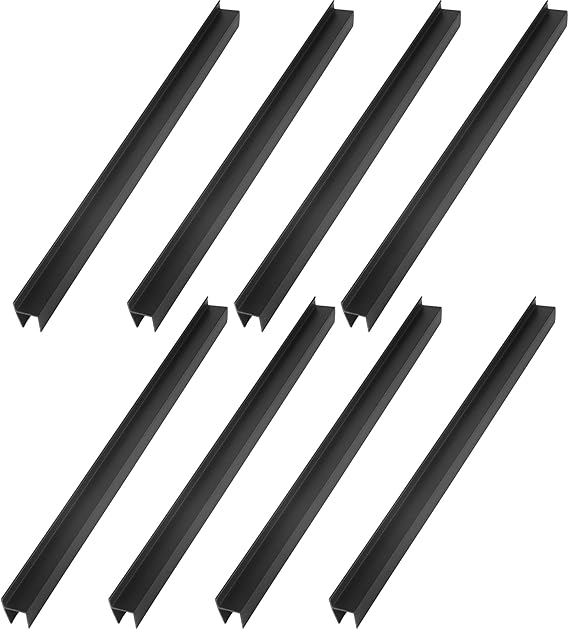 8 Pack PVC Hanging File Rails, 12 Inch for 1/2 Drawing