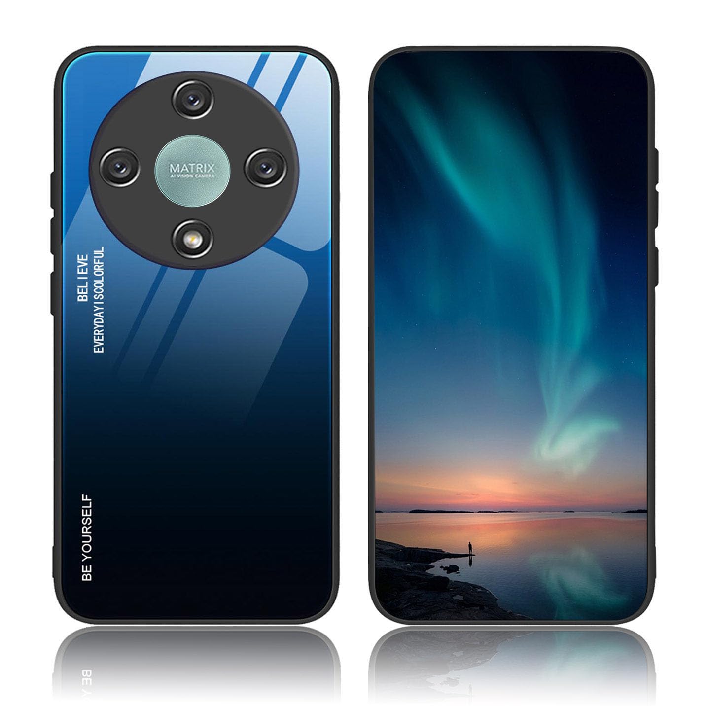 BORYA Case For Honor Magic6 Lite 5G (Magic 6 Lite), Shockproof Ultra Thin Premium Silicone Soft TPU Bumper Luxury Elegant Bling Electroplating Phnom