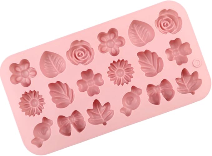 Molde flexible de silicona en forma de flores para repostería miniatura 5