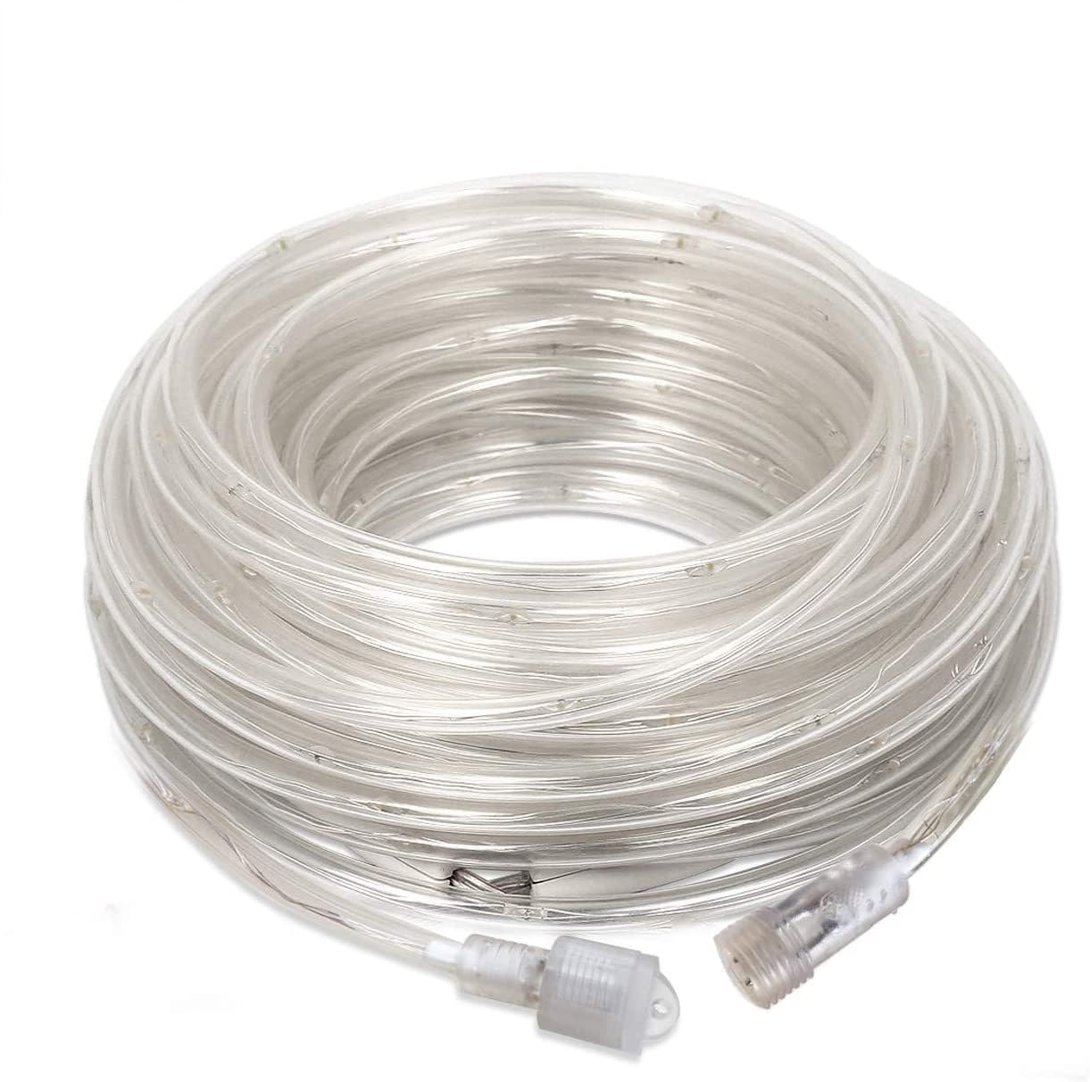 HAUSPROFI LED Lichterschlauch Verlängerung 8M 160LEDs Erweiterbar durch End-to-End Verbindung, ohne Netzteil & Fernbedienung, für Innen Außen, Warmweiß, Ø5mm