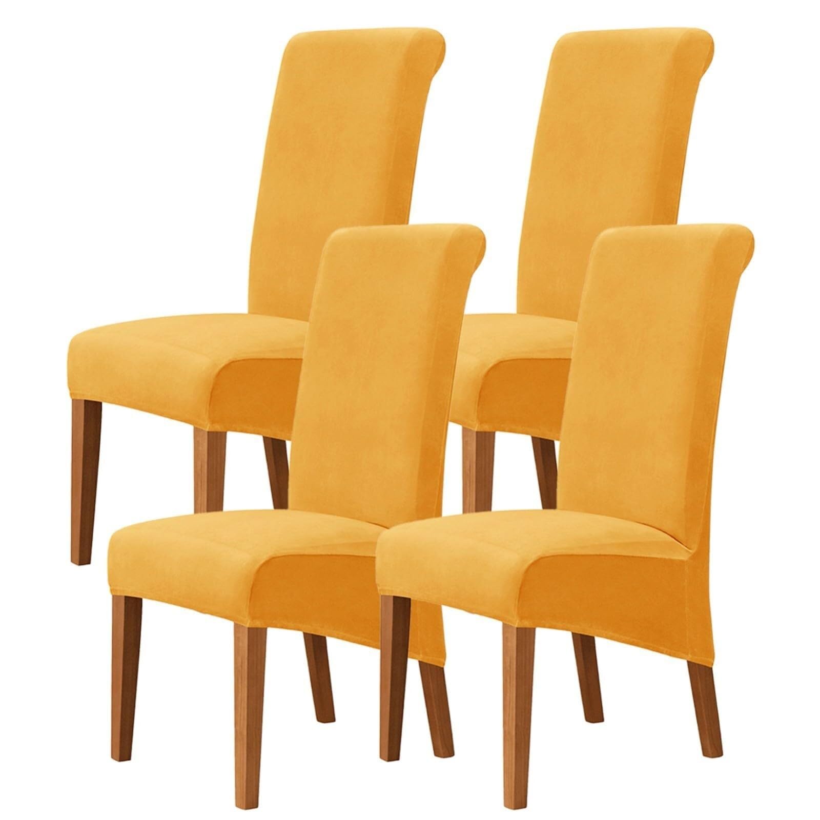 NMVAWIPT Dining Chair Covers, Stretch High-Back Room, For Home Restaurant Living Banquet Four Season, Easy Installation(#8,4Pcs)