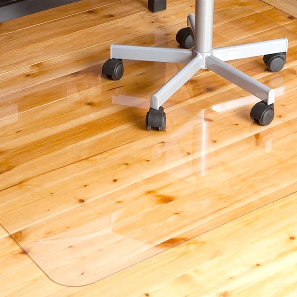 Office Chair Mat Crystal Clear Floor Mat Easy Glide Plastic Desk Chair Mats for Hardwood Floor PVC Computer