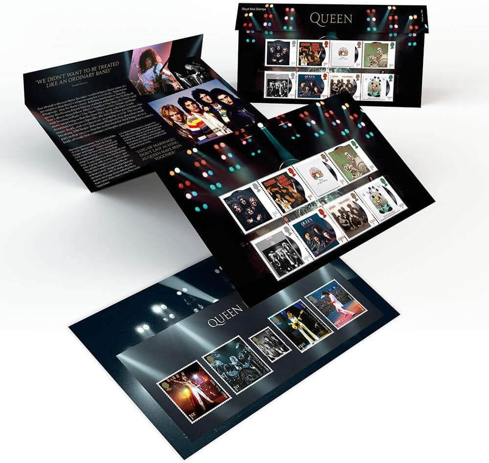 Queen Album Covers Stamps Affixed Presentation Pack by Royal Mail