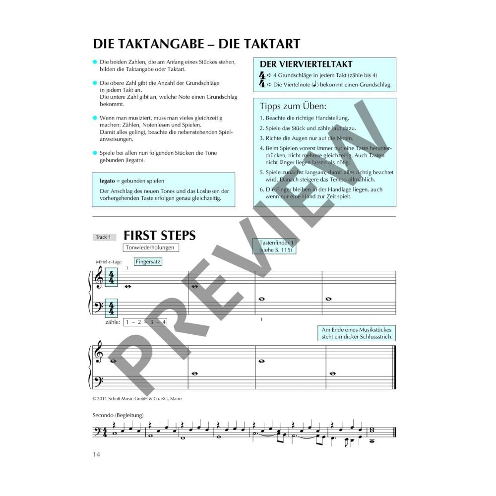 Danielli Hans-Günter Heumann: Klavierspielen, mein schönstes Hobby Band 1, Klavierschule für Jugendliche und Erwachsene, Ausgabe mit Ringbindung, Online-Audio und Notenheft, ED8246D, 9790001215664