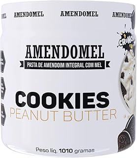 Pasta de Amendoim Amendomel 1Kg Choc Branco com Cookies