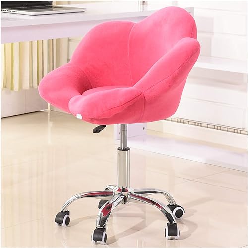 Miniatura 4 de Silla giratoria para habitación, sillas de escritorio de terciopelo, silla de oficina en casa, ajustable, giratoria, cómoda, sin brazos, silla