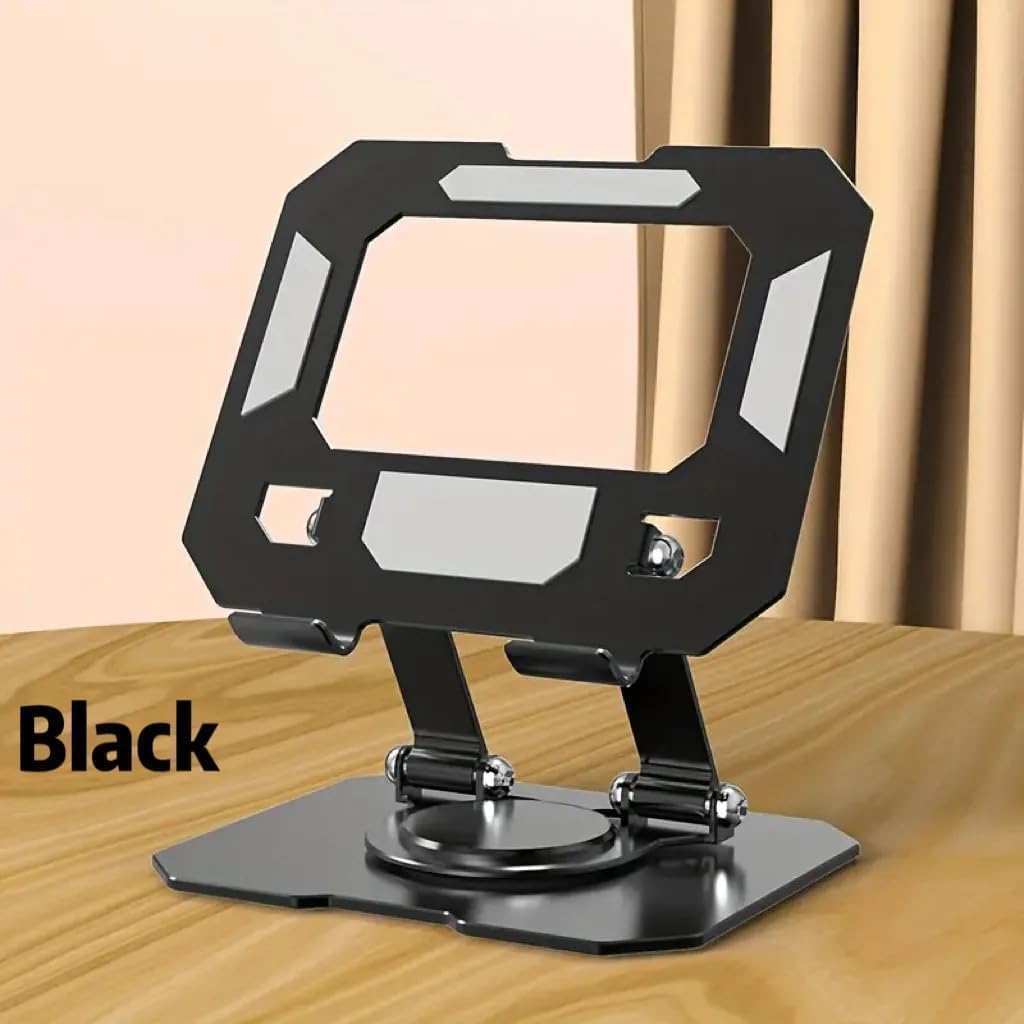 Premium 360° Rotating iPad & Tablet Stand – Adjustable Heavy-Duty Metal Base, Foldable Portable Desk Mount Holder Compatible with All Tablets & Mobiles (4-13 Inches) – Anti-Slip Protection — Amazon image 3