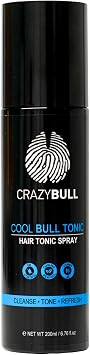 CRAZY BULL Cool Bull Tonic Spray 200ml   Refreshing Hair Tonic, Stimulates Growth & Strengthens Hair, Hydration & Vitality, Lightweight & Revitalizing Formula
