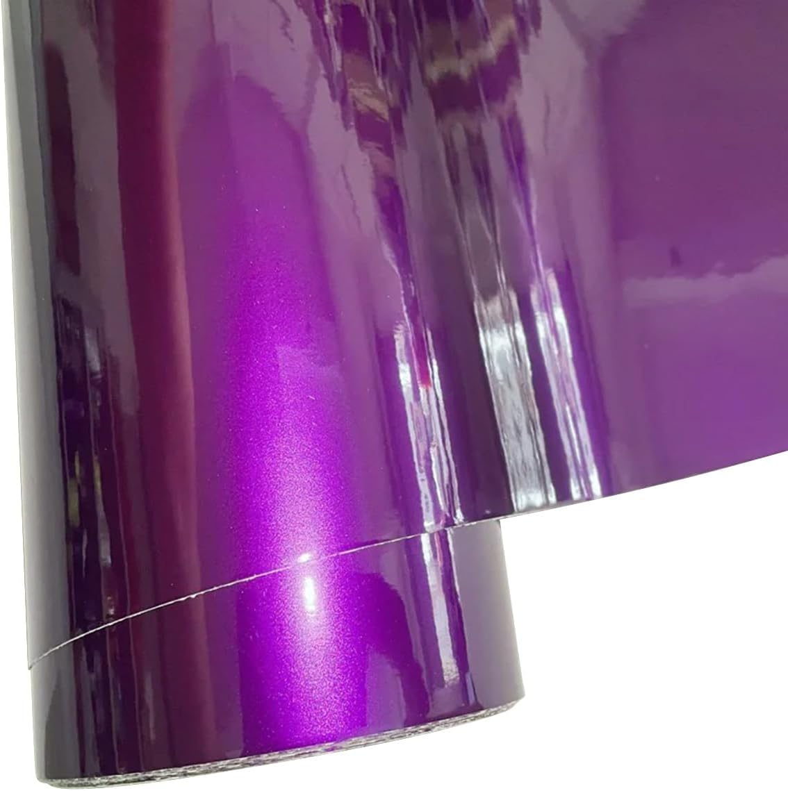 Car Metallic Gloss Wrap Sticker, 19.68" x78.74" Self Adhesive Bubble Free Air Release Vinyl Wrap for DIY Auto, Purple