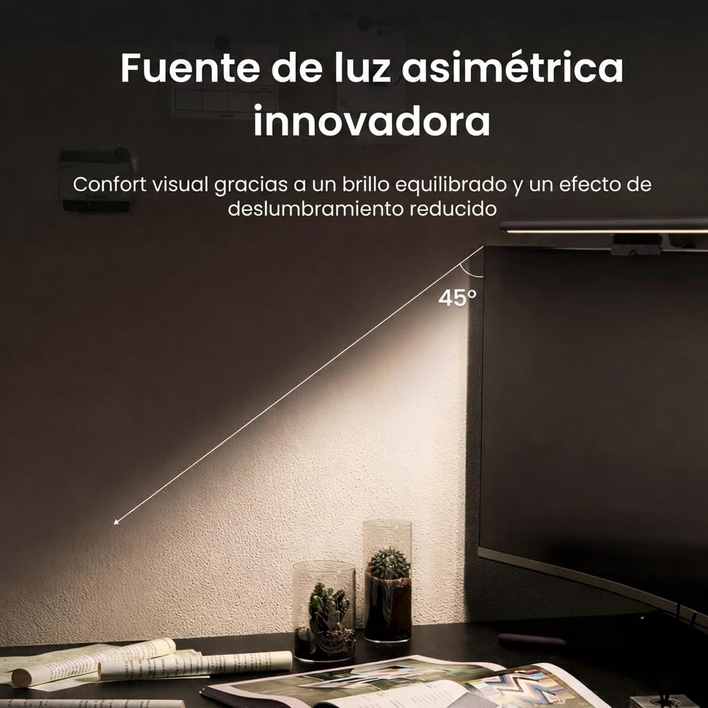 Yeelight Lámpara Monitor con Control Remoto Inalámbrico 40cm, Luz Monitor 250LM Protección Ocular, Barra de Luz LED USB para Oficina y Gaming, Monitor Light Bar Regulable, Screenbar Antireflejos