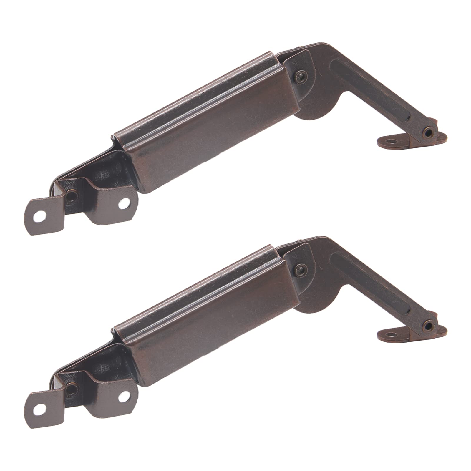 Photo 1 of Aracombie Spring Lid Support Hinge, 2Pcs Left and Right Lid Support Hardware Hinge for Box, Cabinet, Toy Box(Red Bronze)