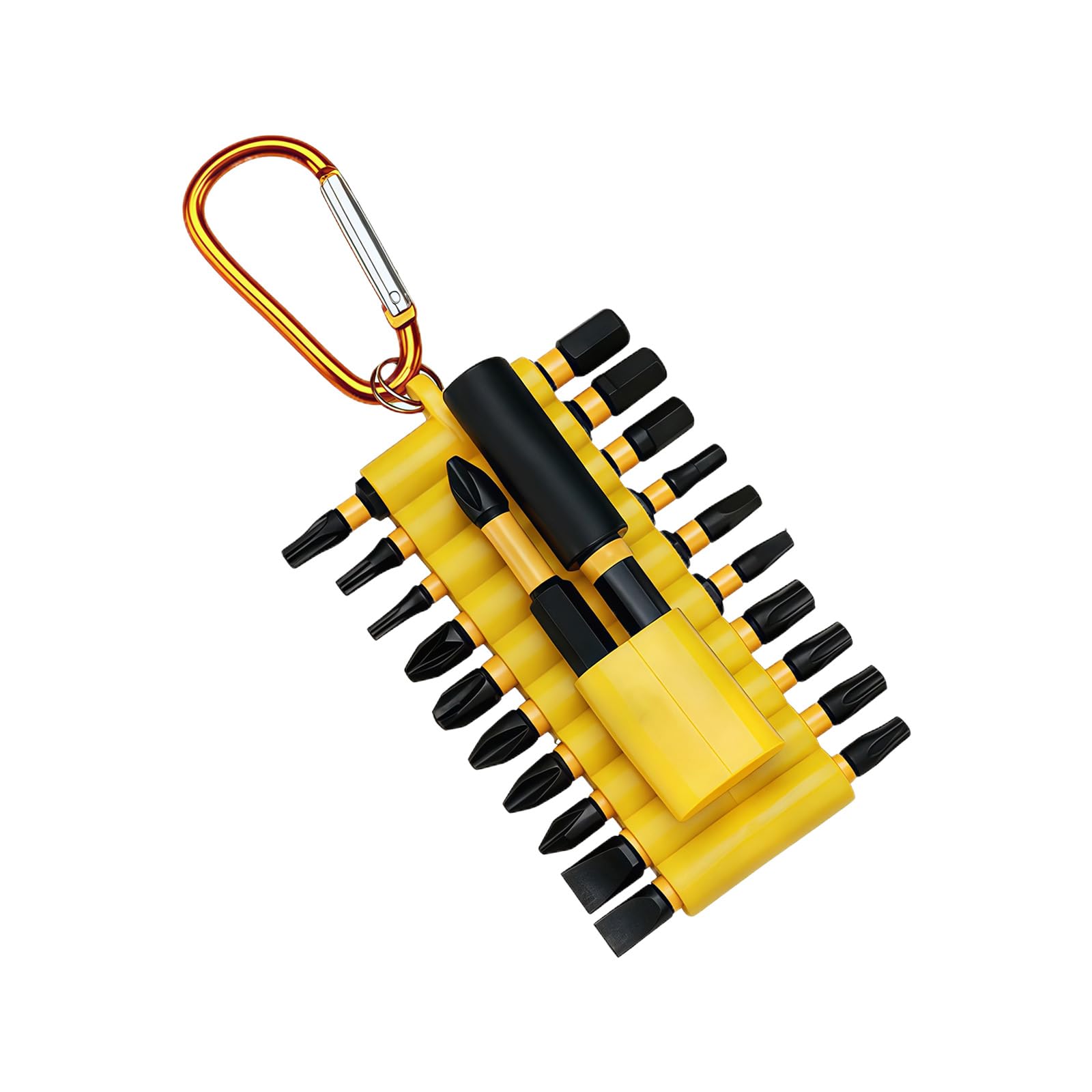 Ordinaryone Yellow Ergonomic Antislip Impacts Screwdriver Bit Set With Organizers Sleeve Suitable For Electric Tool Various Repairs 22 Piece Mixture Screwdriver Bit Set