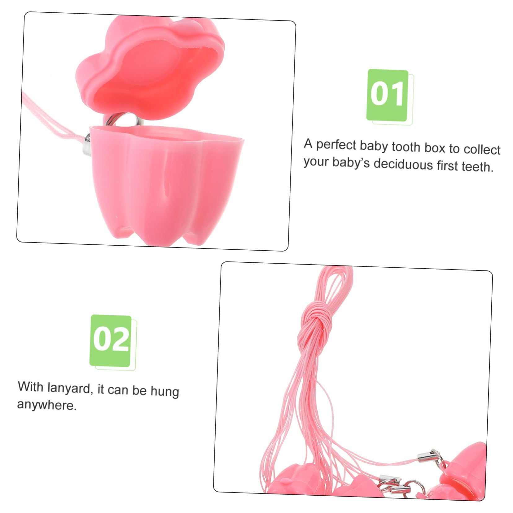 BESTonZON 100pièces Boîte à Dents Pour Garçon Fille Et Rangement Souvenirs De Dents De Lait Créatif Pour Fêtes Et Événements Spéciaux
