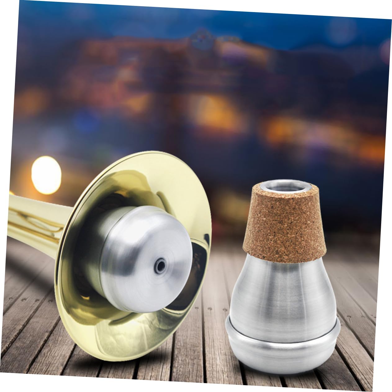 Silenciador Portátil para Trompeta de Aluminio Buena Entonación, Ligero y Práctico para Música Jazz y Práctica