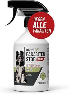 ReaVET Parasite Spray Insect Spray XL Acute - Against All Parasites for Dogs and Animal Environments 500 ml I Repel Ticks, Fleas, Mites I Vermin Spray, Tick Spray, Flea Spray, Mite Spray product image