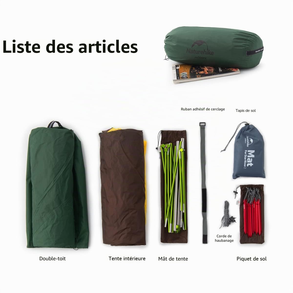 Naturehike Star-River Tente de Randonnée d’étanche Professionnel Double Couche Ultralégère pour 2 Personnes de Camping Imperméable